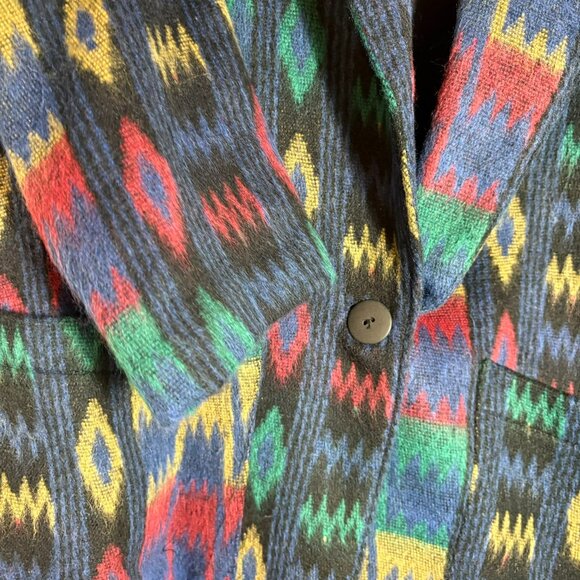 Anchor Blue Vintage Southwestern Womens Blazer with Single Button Closure - Picture 4 of 8